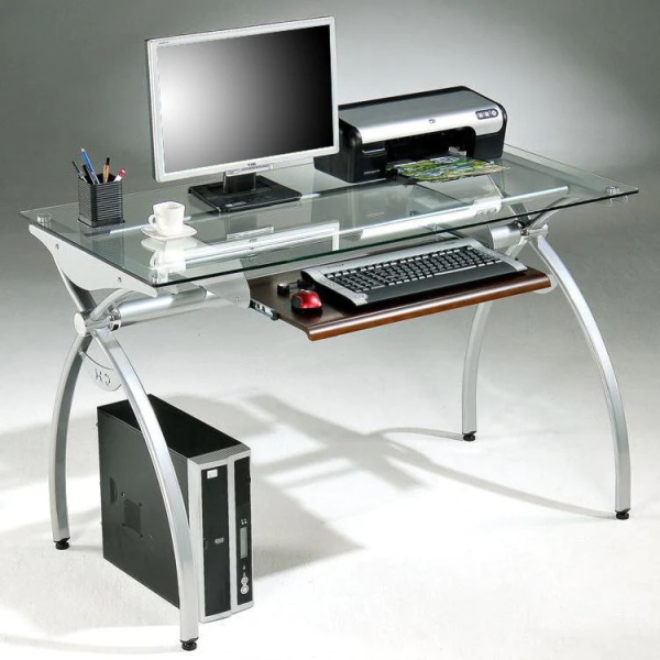 玻璃材質的電腦桌