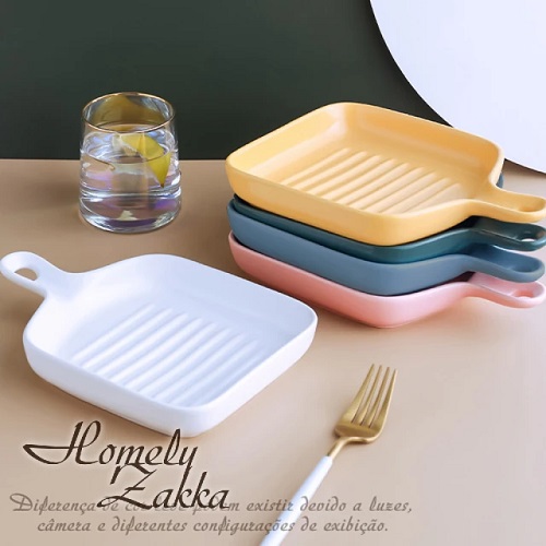 【Homely Zakka】北歐創意陶瓷單柄烤盤