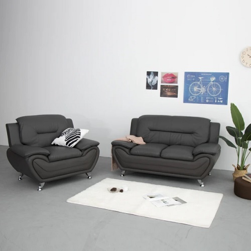 【IDEA】漢森極簡質感皮革雙人座沙發