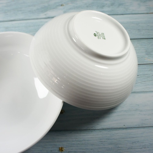 陶瓷白色橫紋碗